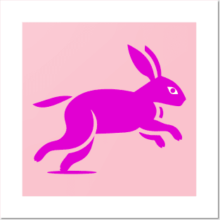 Pink Rabbit Posters and Art